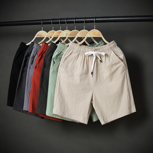 Leisure Loose Korean Cotton And Linen Shorts Men's Shorts