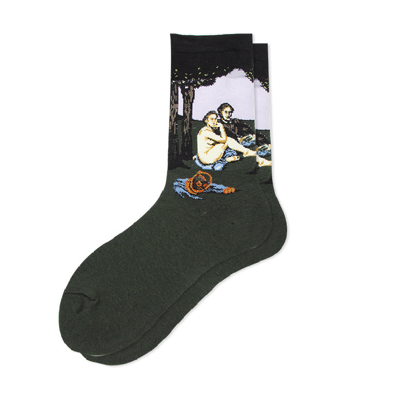 Starry Sky Cotton Sock Mid-calf