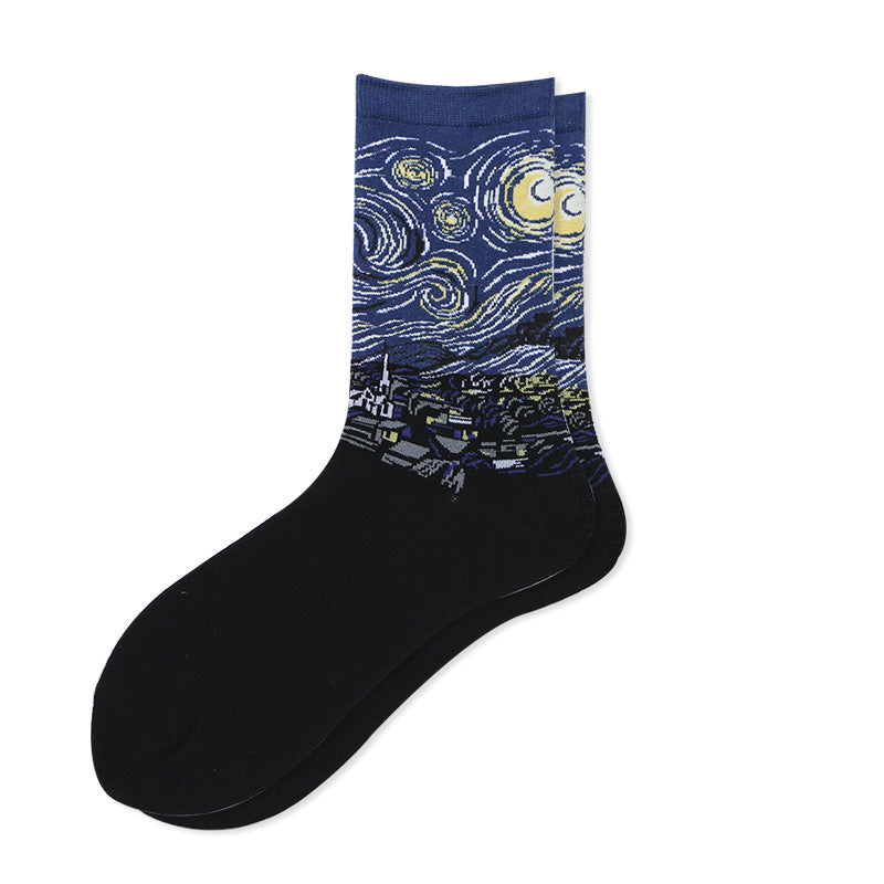 Starry Sky Cotton Sock Mid-calf