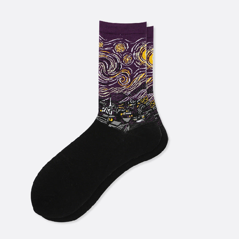 Starry Sky Cotton Sock Mid-calf