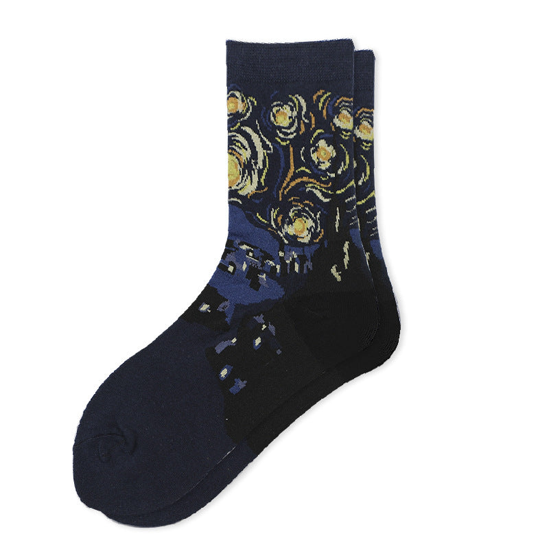 Starry Sky Cotton Sock Mid-calf