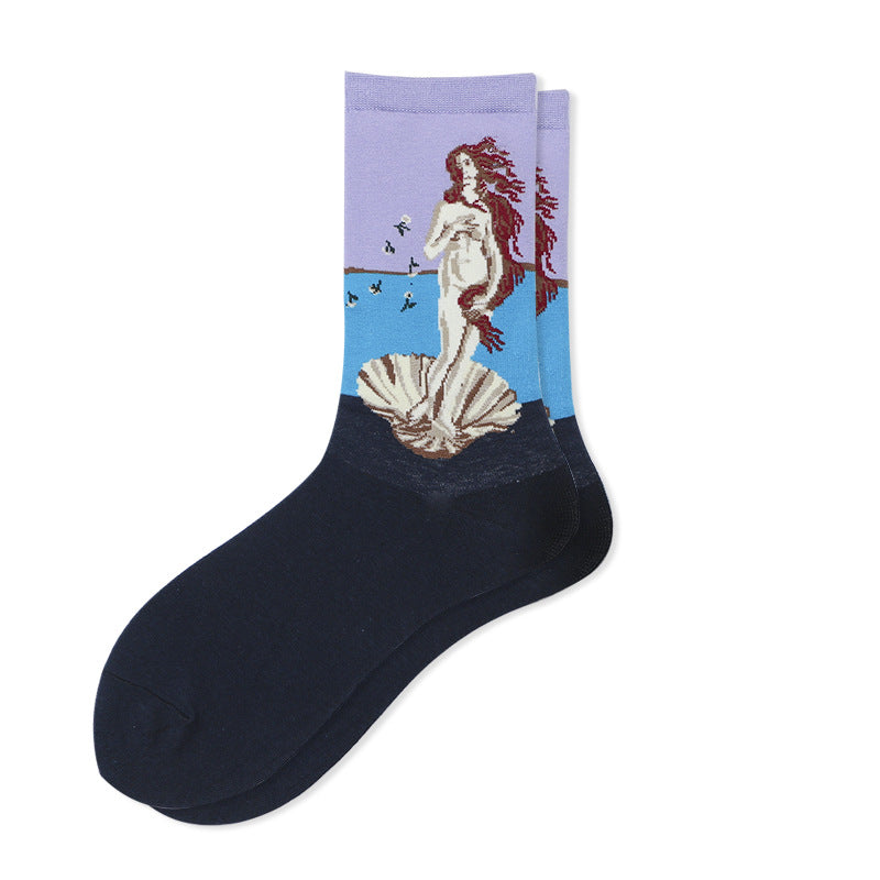 Starry Sky Cotton Sock Mid-calf