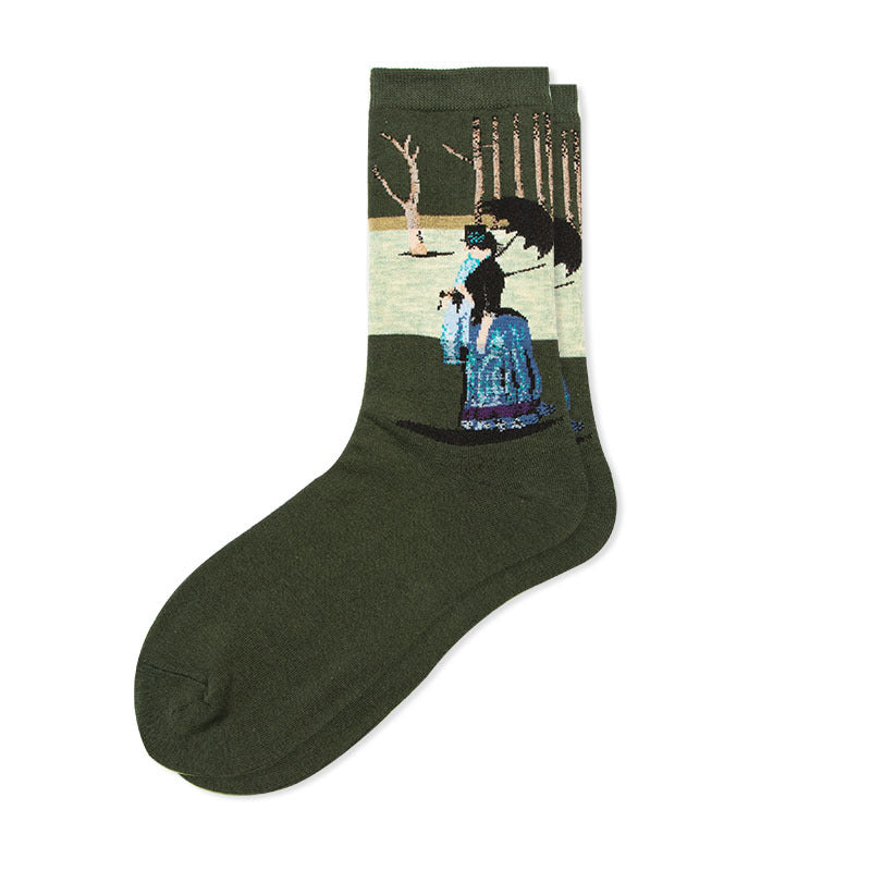 Starry Sky Cotton Sock Mid-calf