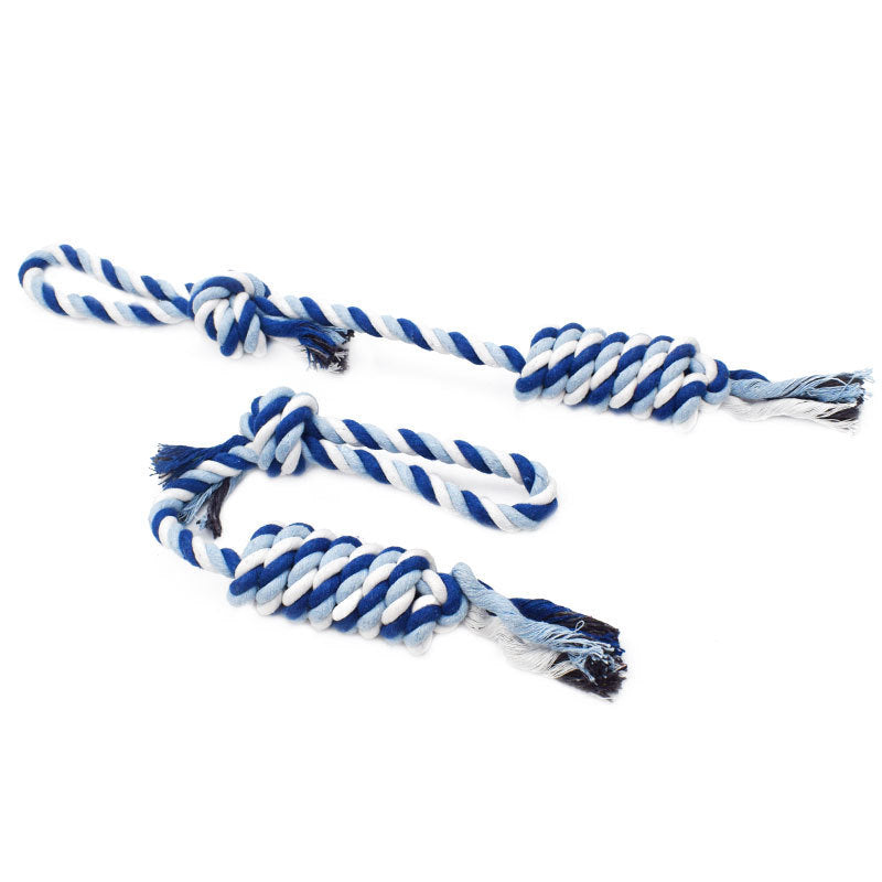 Molar teeth cleaning rope toy