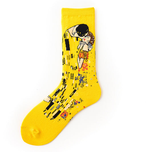 Men's Socks Retro Art Abstract World Oil Painting Socks