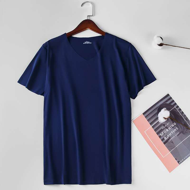 Simple Men's Ice Silk Seamless Short Sleeve