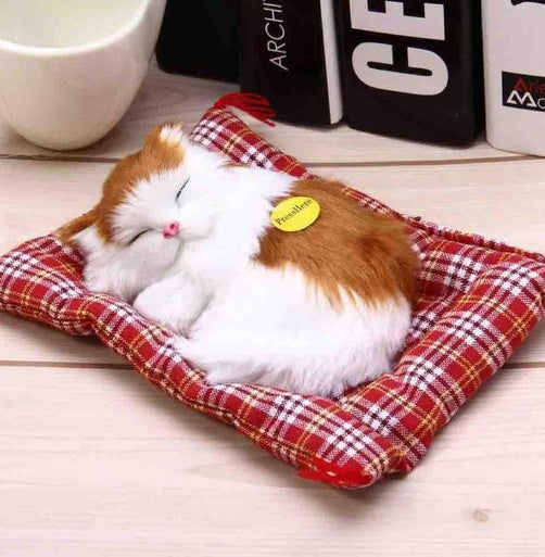 Cat Sleeping Doll With Meow Sound