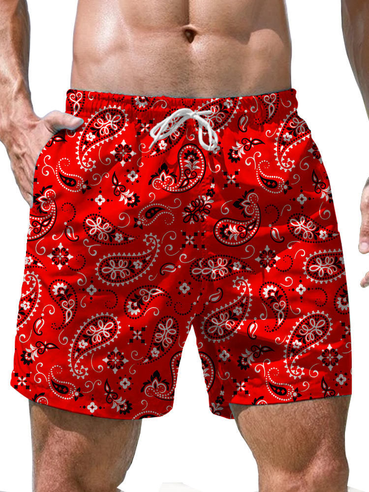 Shorts Casual Loose Men's 3D Digital Personalized Printed Beach Pants