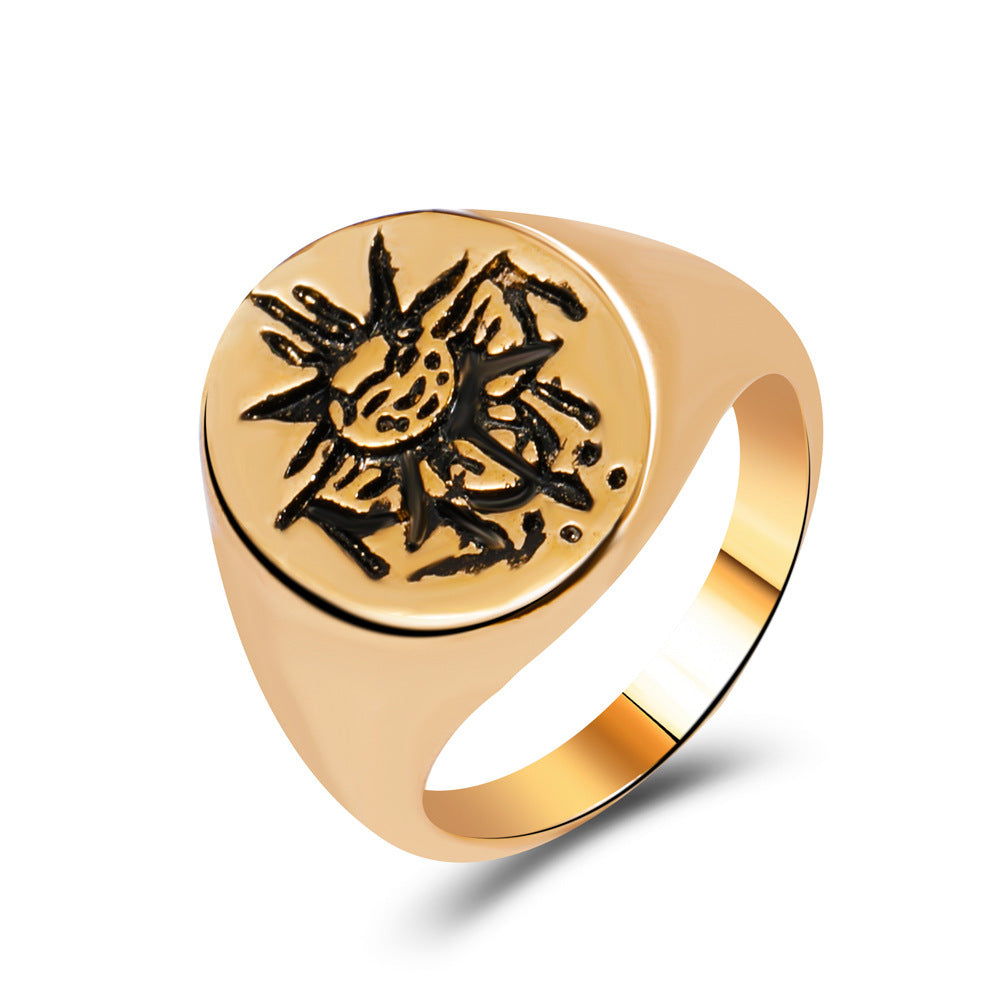 European And American Retro Creative Portrait Ring