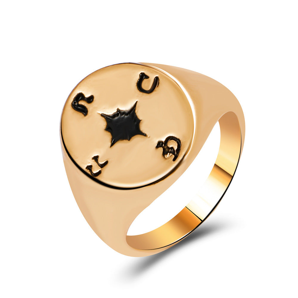 European And American Retro Creative Portrait Ring