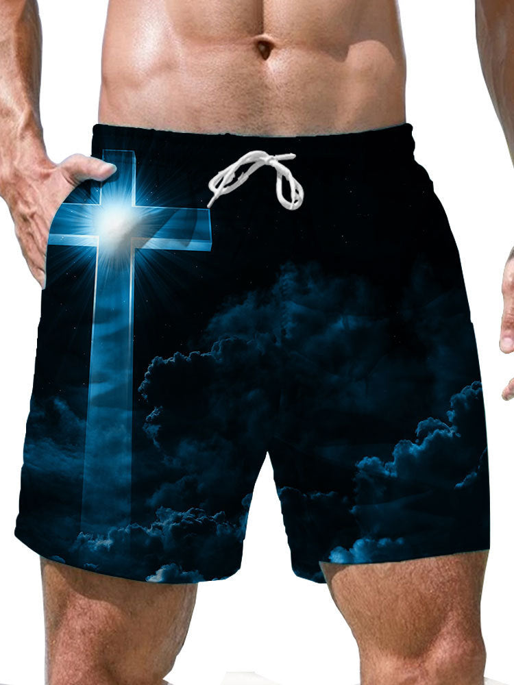 Shorts Casual Loose Men's 3D Digital Personalized Printed Beach Pants