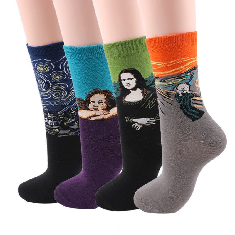 Starry Sky Cotton Sock Mid-calf