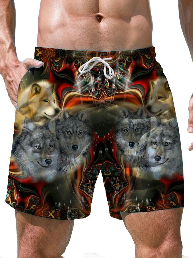 Shorts Casual Loose Men's 3D Digital Personalized Printed Beach Pants