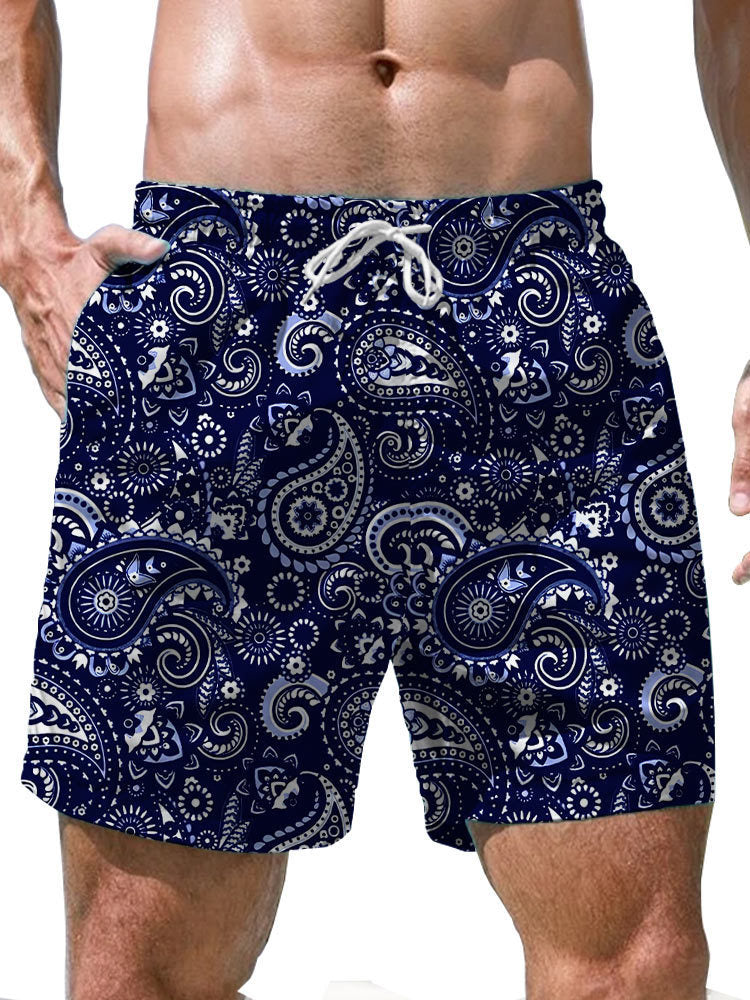 Shorts Casual Loose Men's 3D Digital Personalized Printed Beach Pants