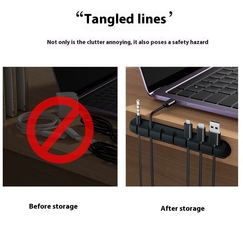 Desktop Fixed Charging Cable Storage Protector