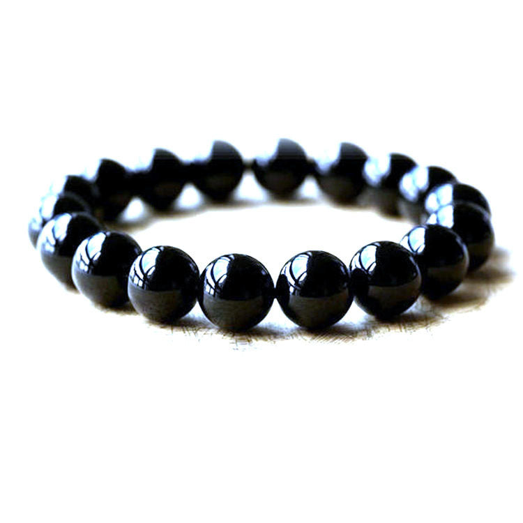 Geometric Unisex Black Black Agate Bracelet