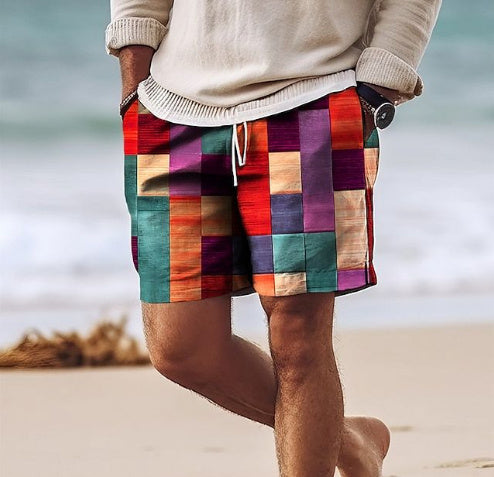 Summer Breathable Fashion Hawaiian Beach Pants Trade 3d Printed Casual Shorts