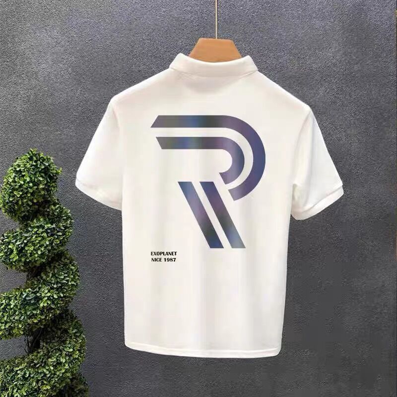 Polo Collar Short Sleeve Summer Lapels T-shirt Men