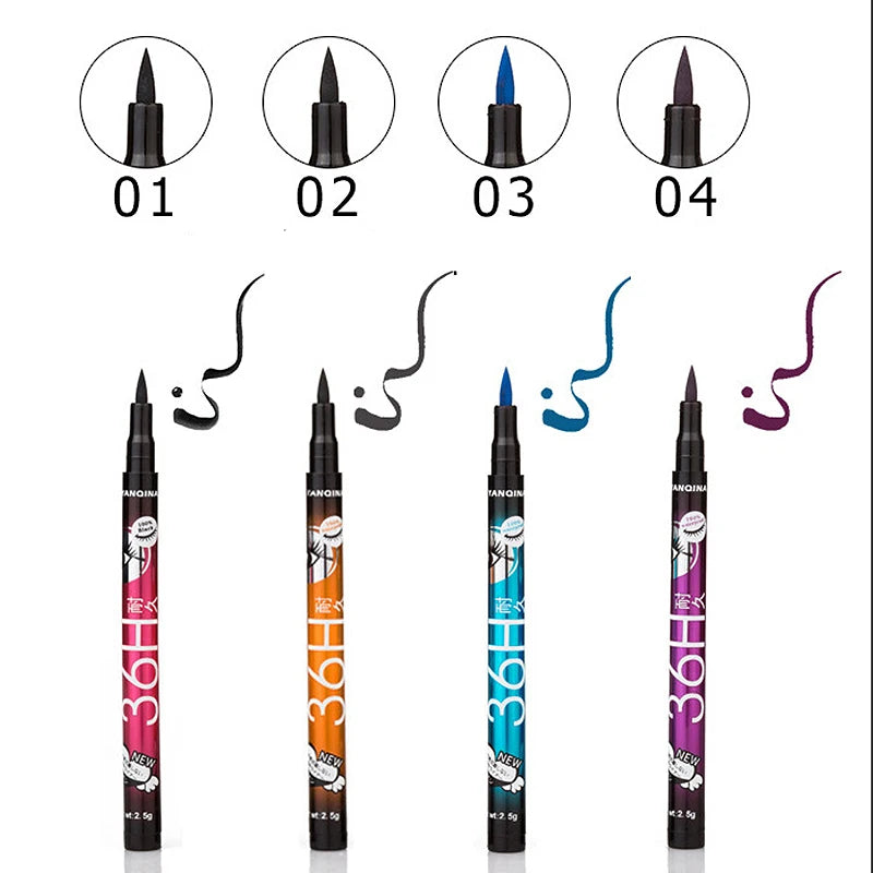 36H Long-lasting Waterproof Liquid Eyeliner Pencil Women Girls Black Make up Cosmetics Pen Eye Liner Pen Lady Beauty Tool