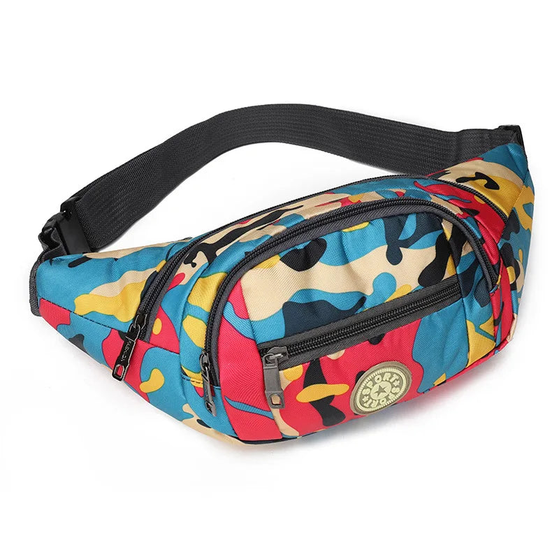 Camouflage Waistbag for Women Men Unisex Waist Bag Female Cute Banana Bag Ladies Small Adjustable Cool Colorful Shoulder Bag