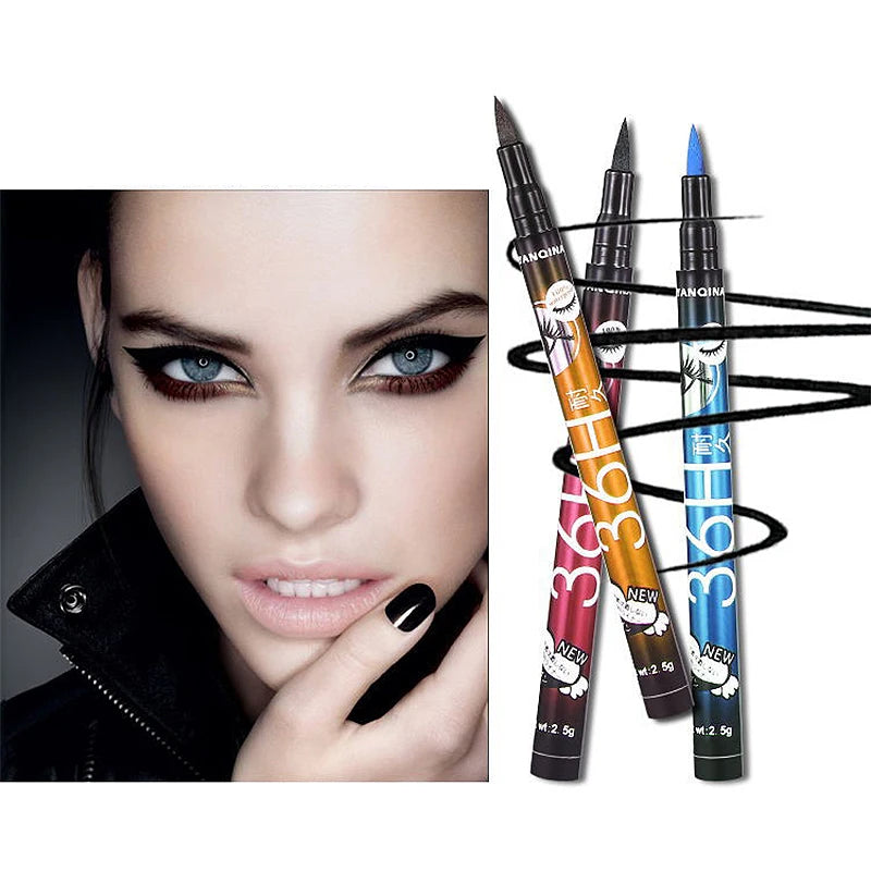 36H Long-lasting Waterproof Liquid Eyeliner Pencil Women Girls Black Make up Cosmetics Pen Eye Liner Pen Lady Beauty Tool