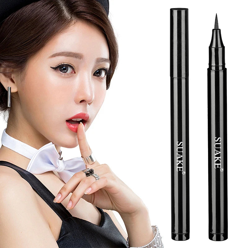 1Pcs Black Waterproof Quick Dry Eyeliner Liquid Long Lasting Anti-oil Eye Liner Pencil Natural Makeup Cosmetic Beauty Eyeliner