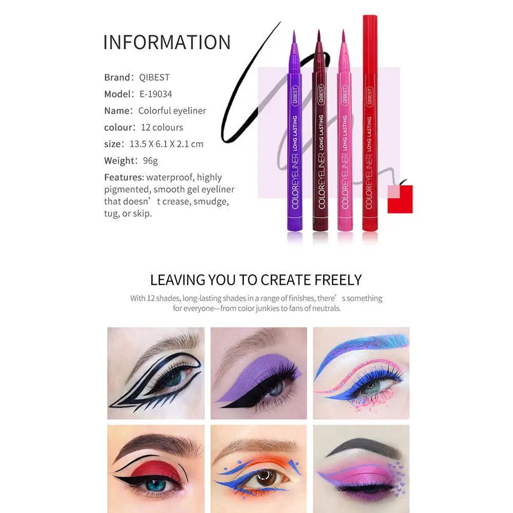 36H Long-lasting Waterproof Liquid Eyeliner Pencil Women Girls Black Make up Cosmetics Pen Eye Liner Pen Lady Beauty Tool