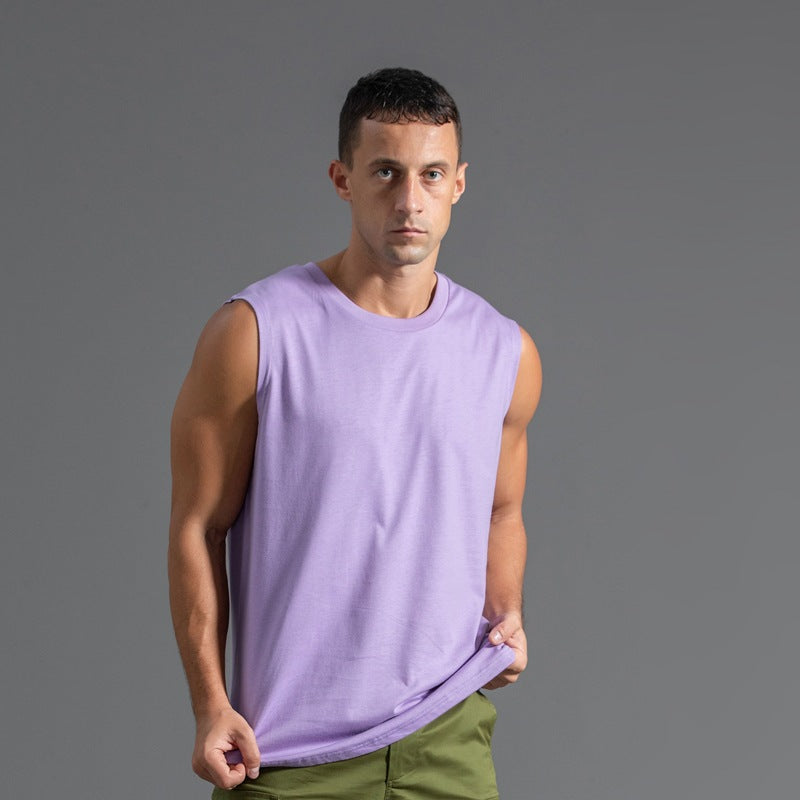 Cotton Sleeveless T-shirt Men's Plus Size Sports