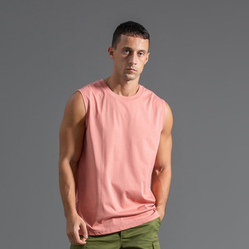 Cotton Sleeveless T-shirt Men's Plus Size Sports