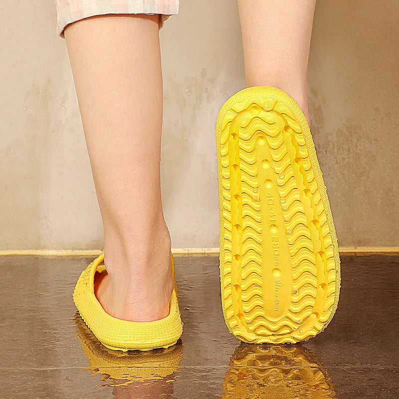 Non-Slip Slippers EVA Soft Sole Home Bathroom Slipper Couple Slide Shoes Indoor Flat Slips Women Summer Beach Sandals Flip Flops