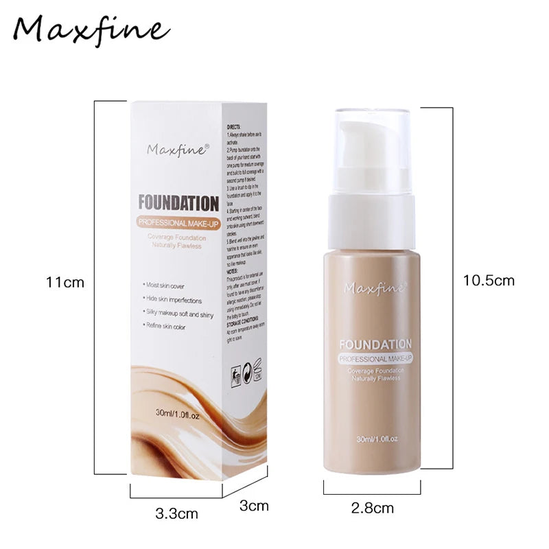 12 Color Matte Liquid Foundation Efficient Waterproof Sweat Proof Concealer Cream Light Thin Delicate Liquid Foundation Makeup