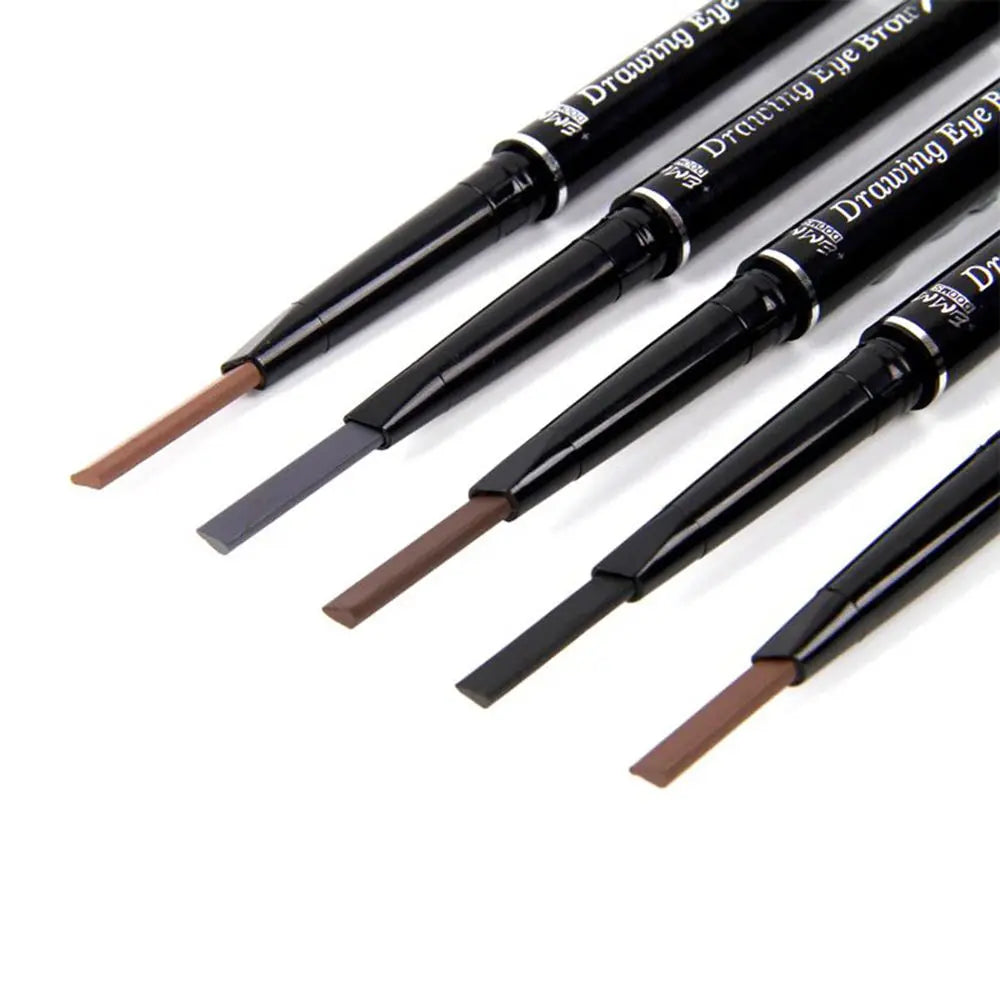 5 Color Waterproof Double Ended Eyebrow Pencil Long Lasting No Blooming Rotatable Triangle Eye Brow Tattoo Pen Makeup Tools