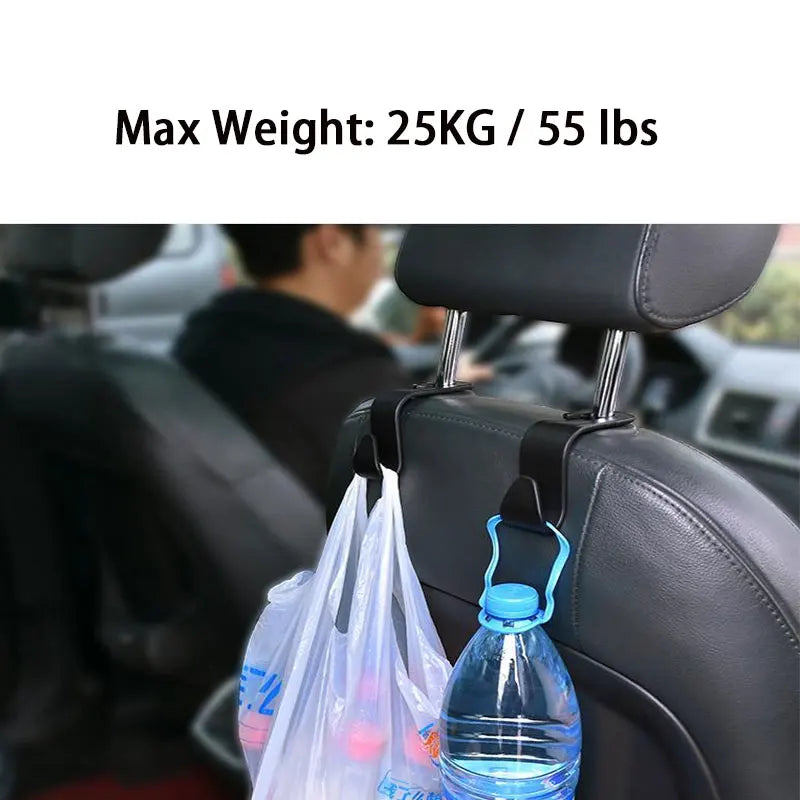 4Pcs Car Seat Back Hook Rear Interior Portable Hanging Bag Purse Holder Universal Storage Auto Fastener Clip for Car Accessories