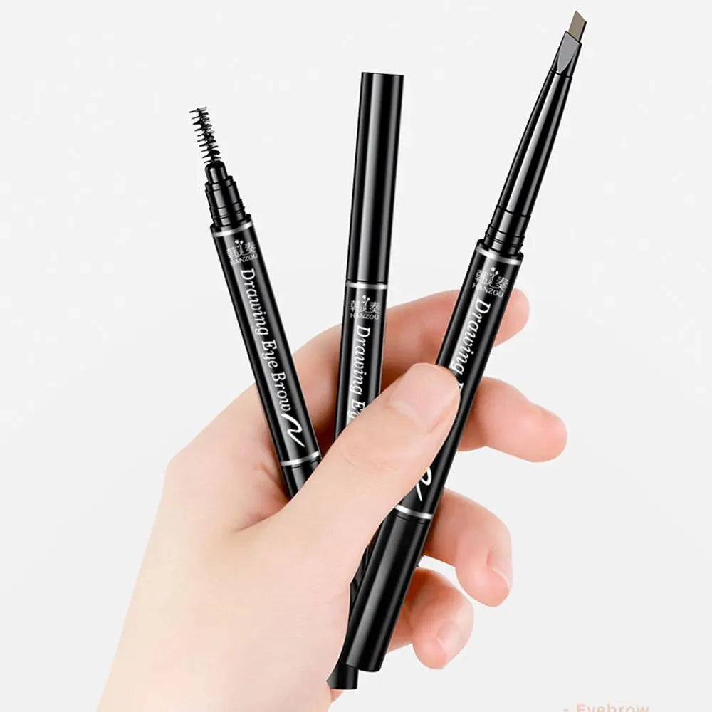 5 Color Waterproof Double Ended Eyebrow Pencil Long Lasting No Blooming Rotatable Triangle Eye Brow Tattoo Pen Makeup Tools