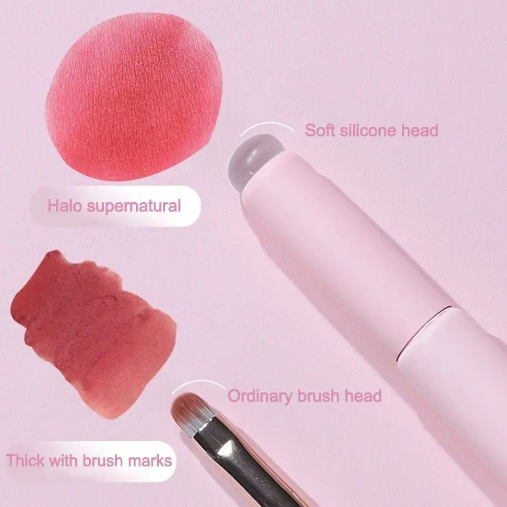 Silicone Lip Brushes Elastic Angled Round Head Lipstick Applicator Reusable And Multi Functional Lip Lip Gloss Makeup Brushes