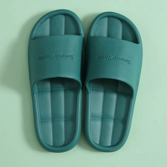 Non-Slip Slippers EVA Soft Sole Home Bathroom Slipper Couple Slide Shoes Indoor Flat Slips Women Summer Beach Sandals Flip Flops