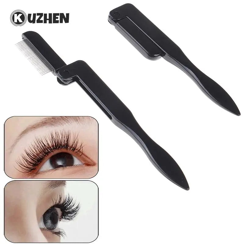 1PC Foldable Eyelash Curler Beauty Makeup Lash Separator Metal Eyelash Brush Comb Mascara Curl Beauty Makeup Cosmetic Tool