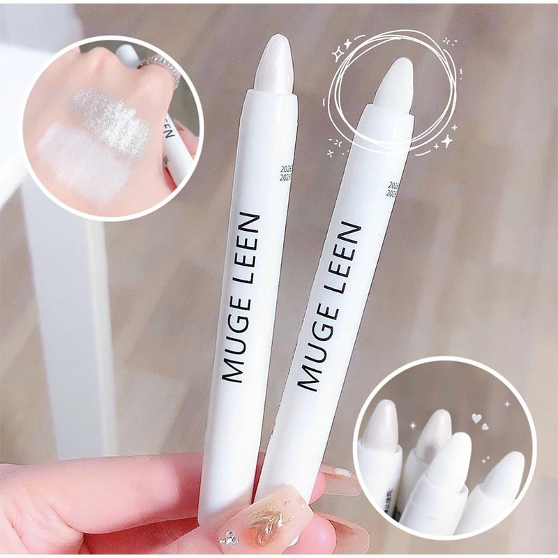 Waterproof Diamond Glitter Eyeshadow Eyeliner Pencil Long-lasting Lying Silkworm Highlighter Pen White Silver Korean Eye Makeup