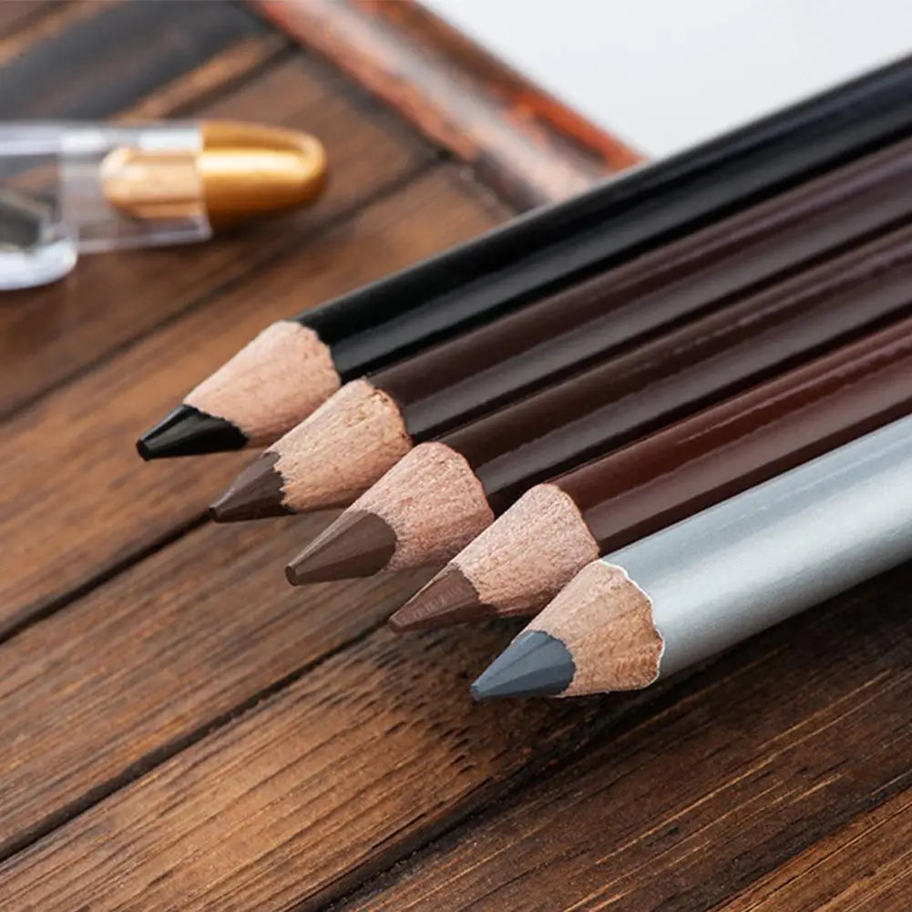 Waterproof Long-lasting Eyebrow Pencil With Sharpener Red Cosmetics Gray Black Lid New Proof Coffee Tools Sweat J3a2