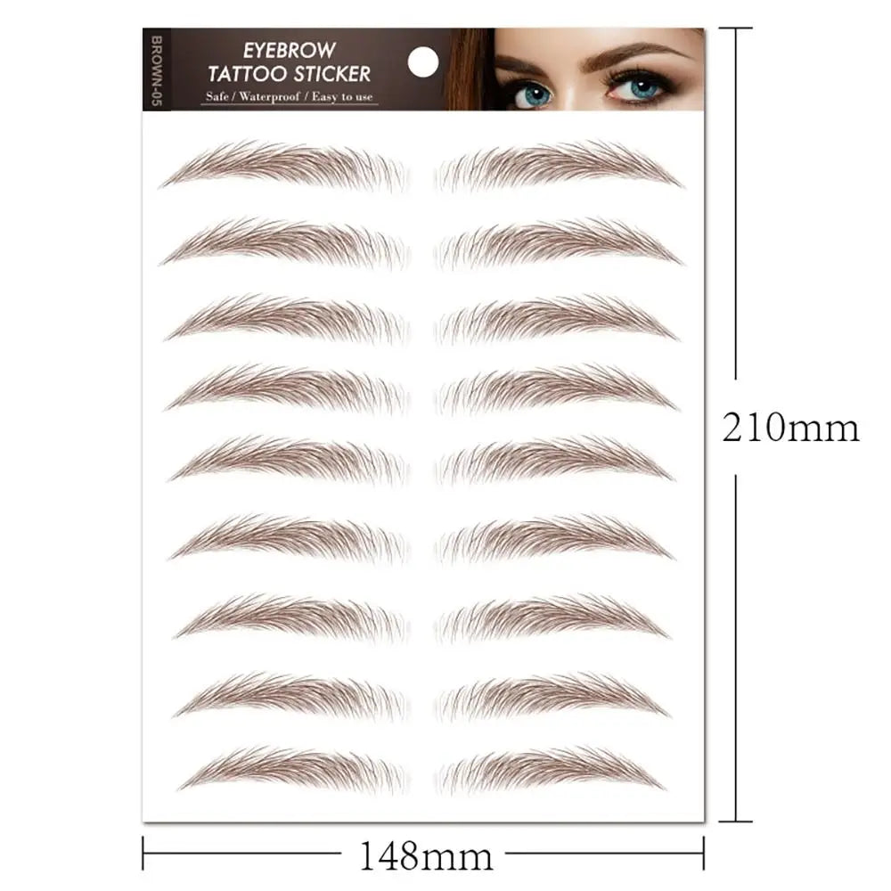 4D Hair-like Eyebrow Tattoo Sticker False Eyebrows Waterproof Lasting Eyebrow Tattoo Sticker