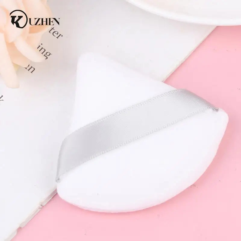 Triangle Velvet Powder Puff Flours Mini Face Makeup Sponge Cosmetics Soft Cotton Face Powder Puff Washable Lightweight