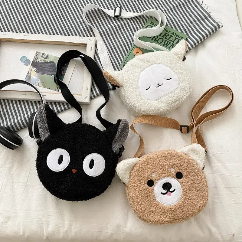 Japanese Kawaii Bag Women Cartoon Plush Shoulder Bag for Women 2023 New Crossbody Bags Small Phone&Purse Bags Bolsa Feminina