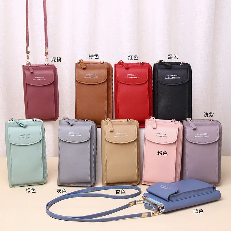 Fashion Phone Pocket Shoulder Bag For Women Pu Leather Clip Design Female Small Crossbody Bags Ladies Messenger Purse Handbag