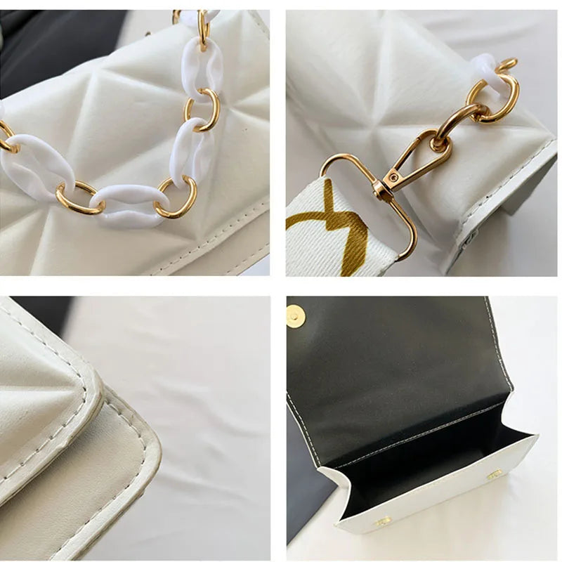 Women's bag Fashion  square bag women's crossbody bag simple handbag single shoulder crossbody bag women