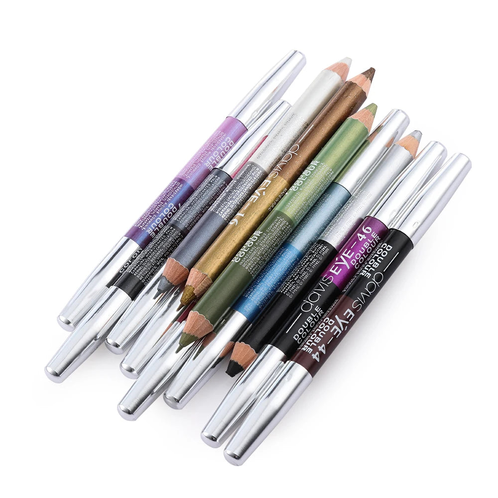 Black Eyeliner Smooth Easy to Wear Eyes Brightener Waterproof Long-lasting Eyeliner Pencils with Pencil Sharpener Makeup Tool