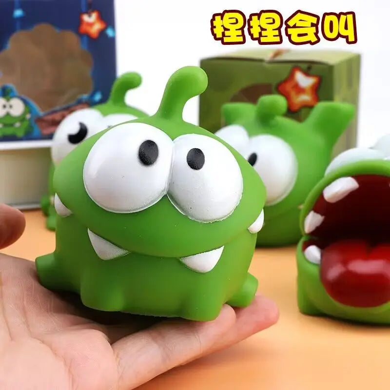 1pcs Kawaii Cut The Rope Om Nom Dolls Toys Fashion Game Cartoon Green Frog Animals for Boys Girls Teens Christmas Birthday Gifts