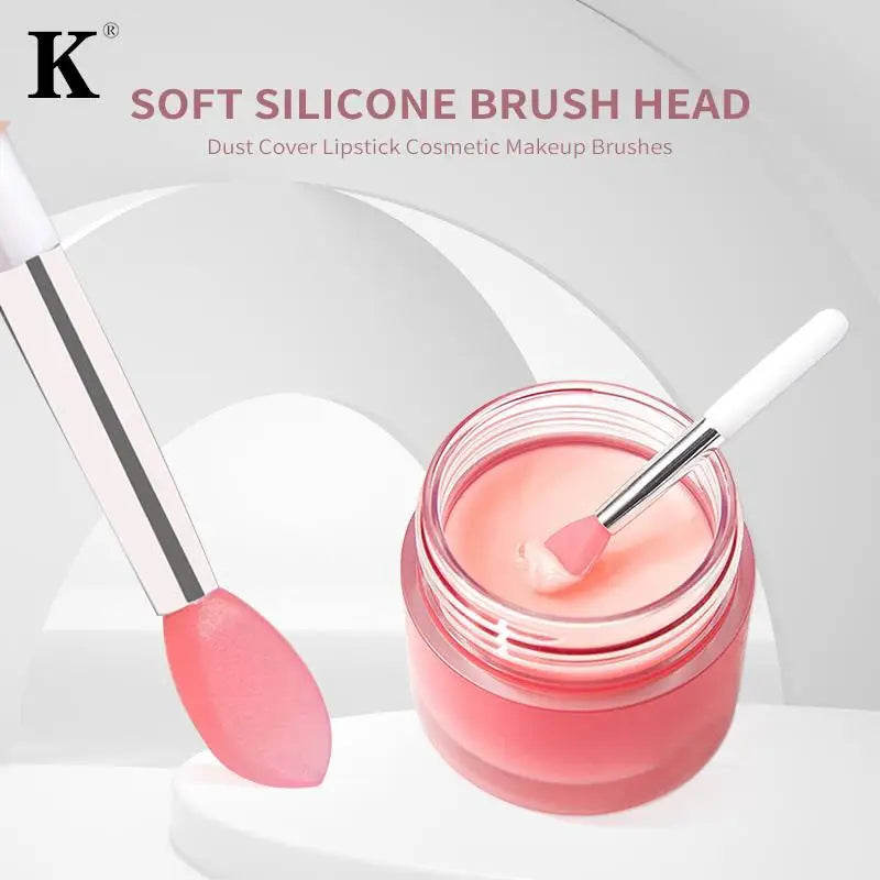 1/3Pcs Soft Silicone Lip Balms Lip Mask Brush With Sucker Dust Cover Lipstick Cosmetic Makeup Brushes Lipstick Brush Storage Box