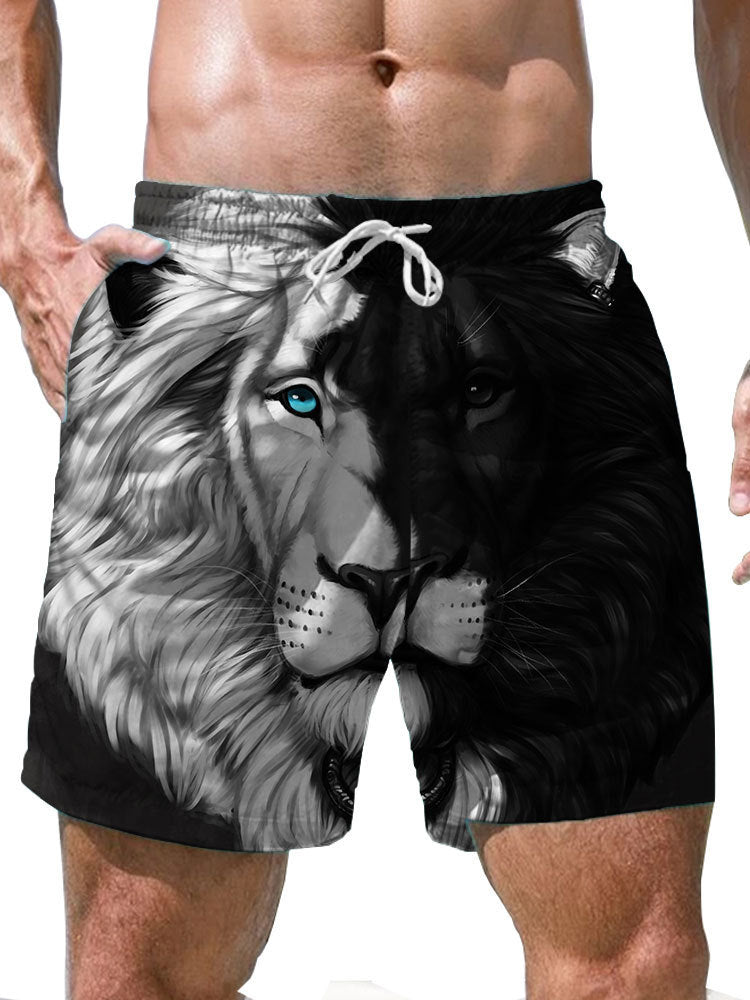 Shorts Casual Loose Men's 3D Digital Personalized Printed Beach Pants