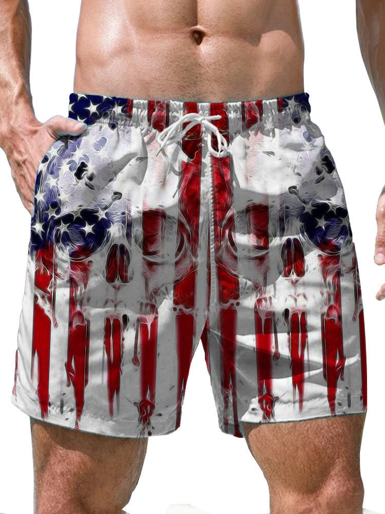 Shorts Casual Loose Men's 3D Digital Personalized Printed Beach Pants