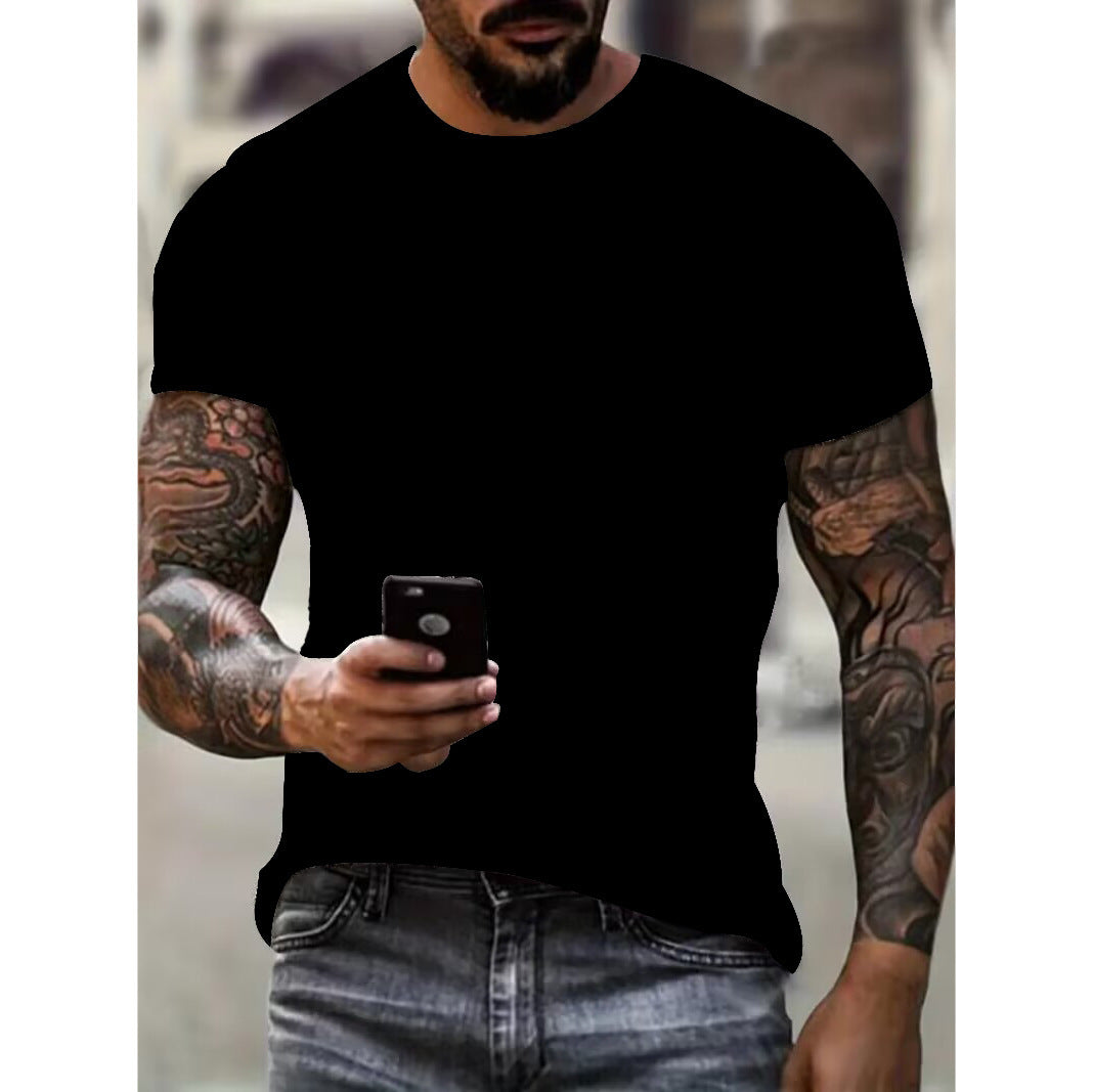 Raglan Short-sleeved Men's Daily Casual Top Comfortable All-match Bottoming Shirt